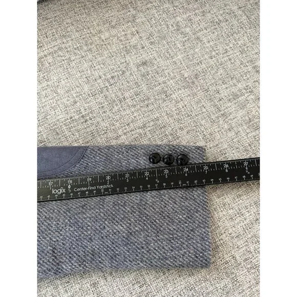 VTG Pendleton Blazer Men's 44 Wool Blue Gray USA 70s Western Yoke Elbow Patch - Picture 14 of 15